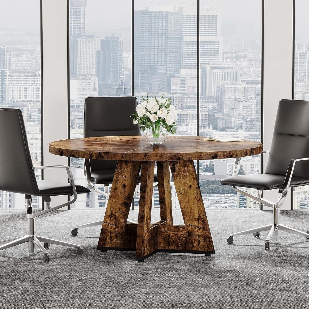 47-Inch Round Conference/Computer Table, Meeting Desk for Seminar Rooms