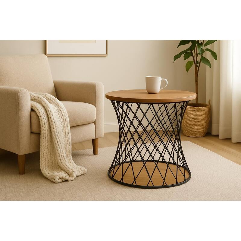 Roost End table in Acacia