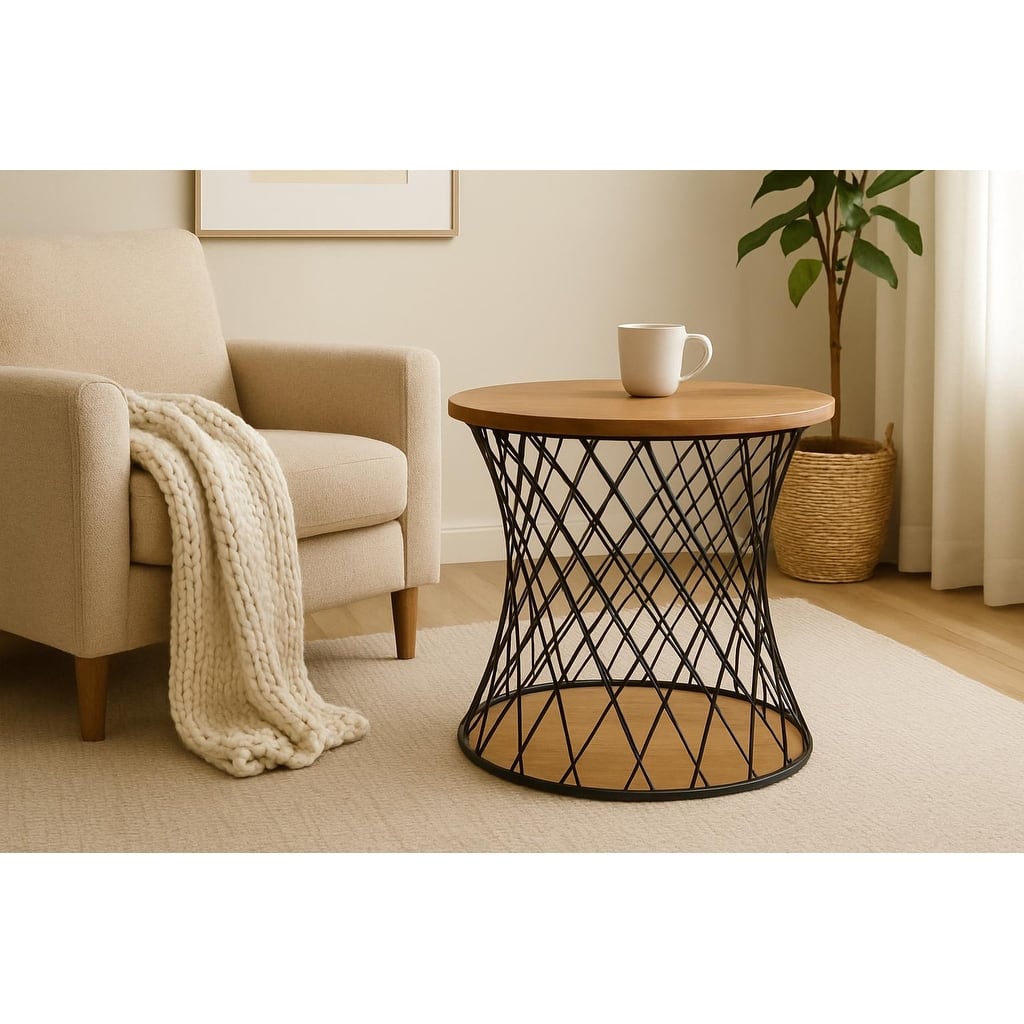 Roost End table in Acacia
