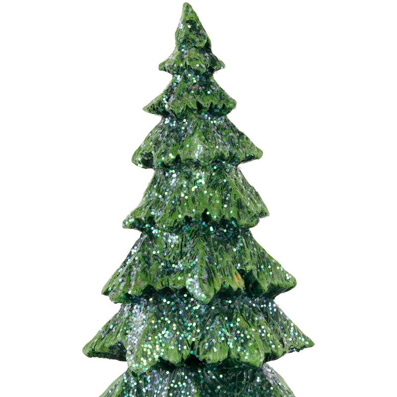 Glittered Pine Tree Christmas Decoration - 12"
