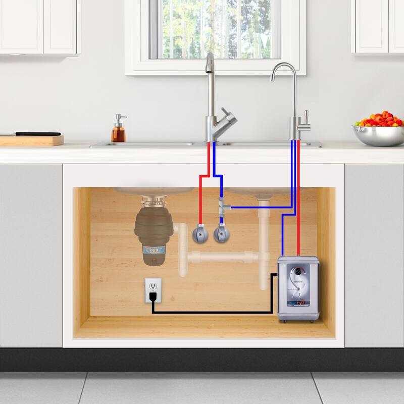 Ready Hot 200 Instant Hot Water Tank, 1-Handle Polished Chrome Faucet