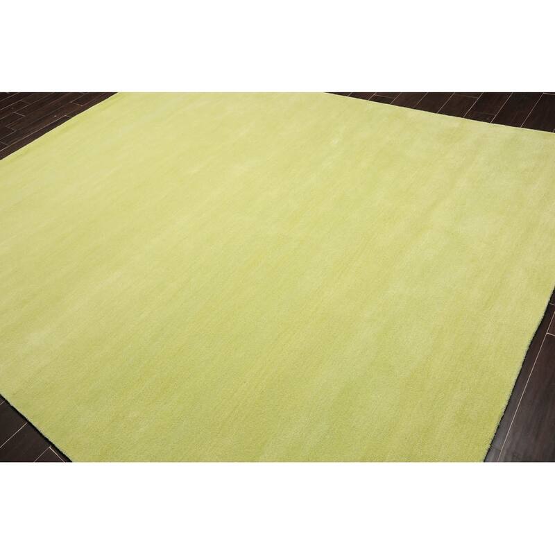 Hand Tufted Wool Modern & Contemporary Oriental Area Rug Lemon Color