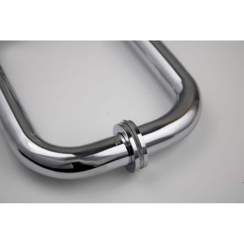 CEL 12" x 12" Tubular Back-to-Back Pull Handle / Towel Bar for shower door