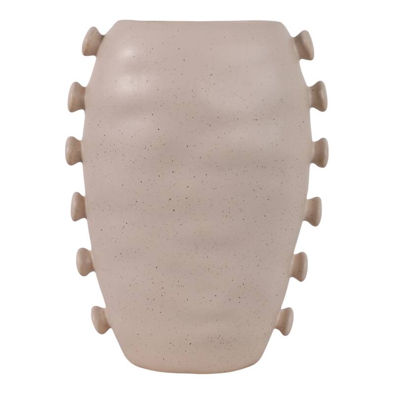 Stoneware Vase Statement-Making Tall Unique Side Detailing Home Decor