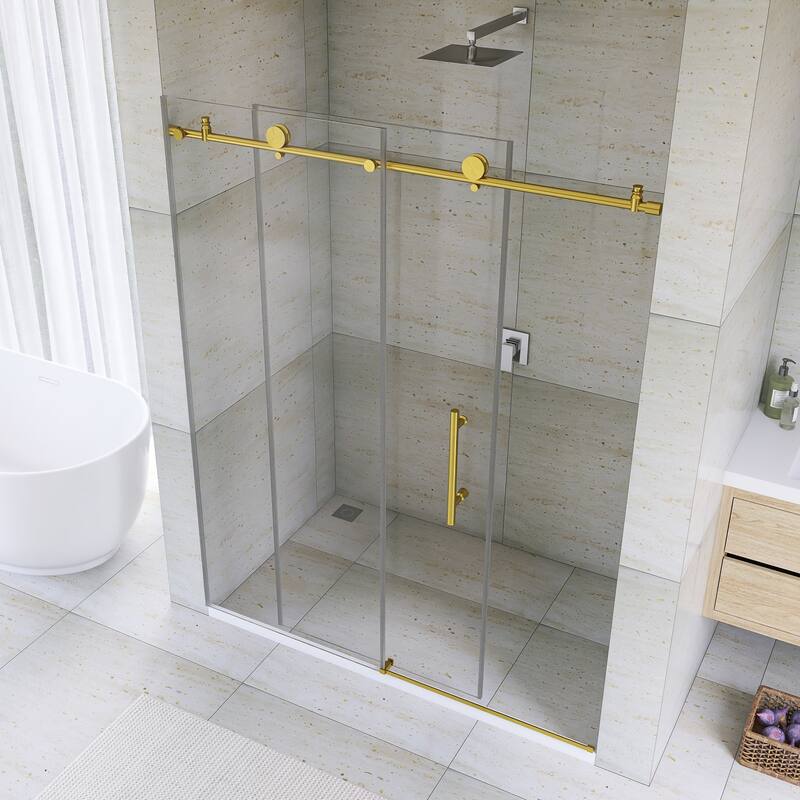 60" x 76" Sliding Frameless Shower Door - 60'' x 0.31'' x 76''
