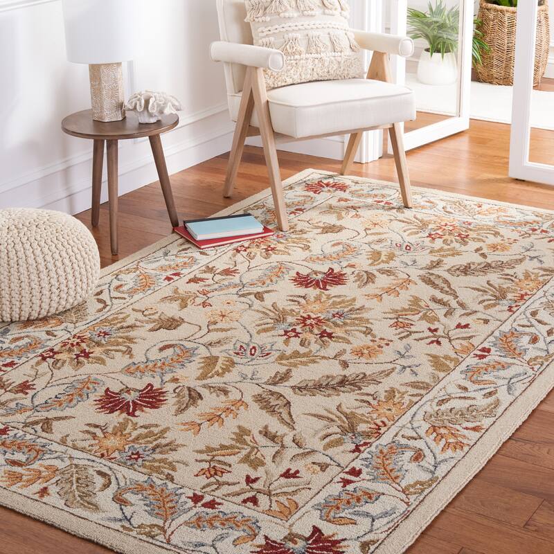 SAFAVIEH Handmade Chelsea Ashlyn French Country Floral Wool Rug