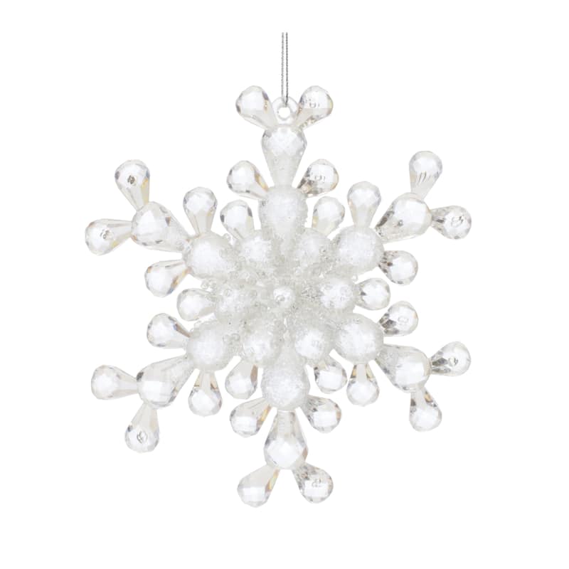 Clear Acrylic Snowflake Ornament (Set of 24)