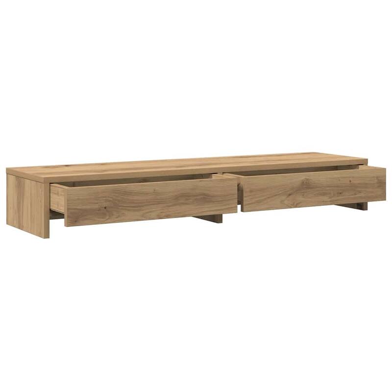 vidaXL Monitor Stand with Drawers Engineered Wood
