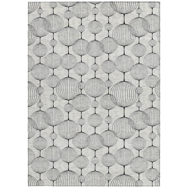 HomeRoots Geometric Transitional Rectangle Outdoor Rug