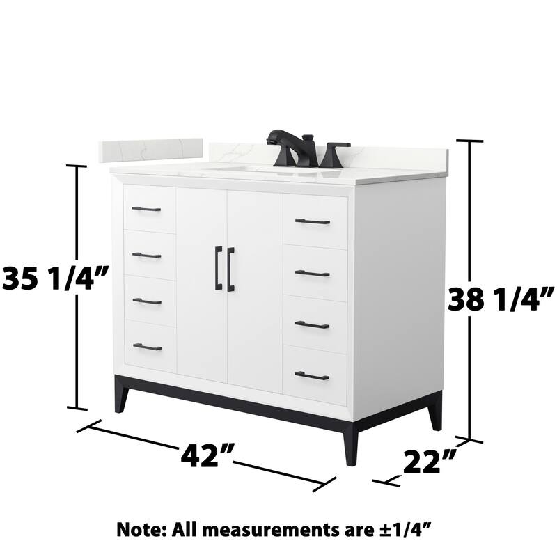 Wyndham Collection WCH818142S-QTZ-US3MXX Amici 42" Free Standing