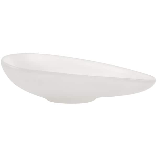slide 2 of 4, Uttermost 18220 Marchena 16" Wide Resin Decorative Bowl White