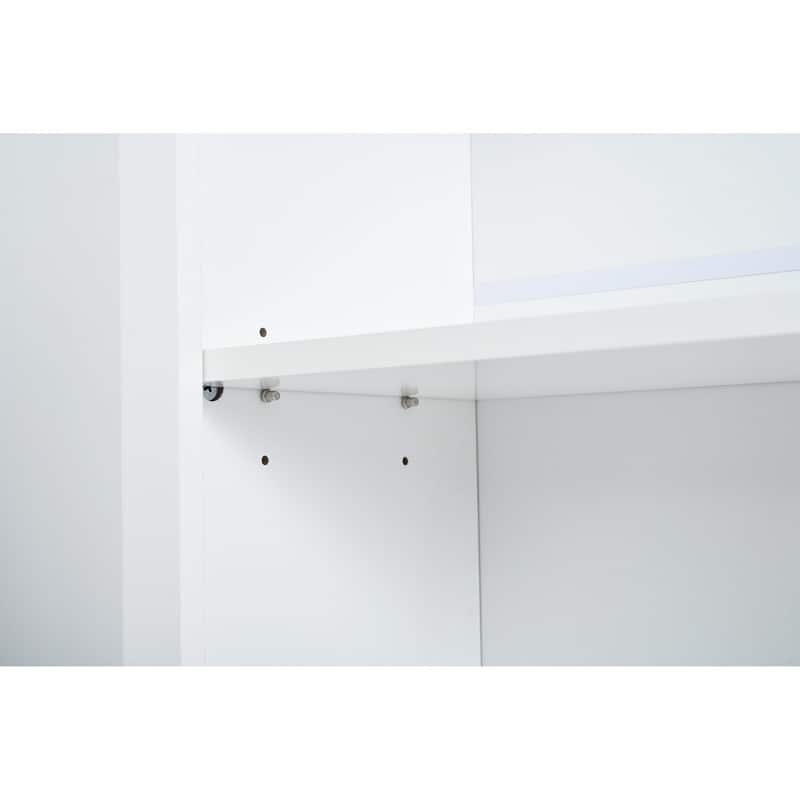 Modern Freestanding Tall Kitchen Pantry Kitchen Hutch with Storage Drawers and Adjustable Shelf