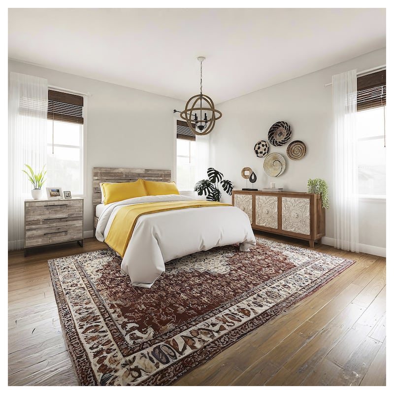 Signature Design by Ashley Neilsville Weathered Woodgrain Platform Bed