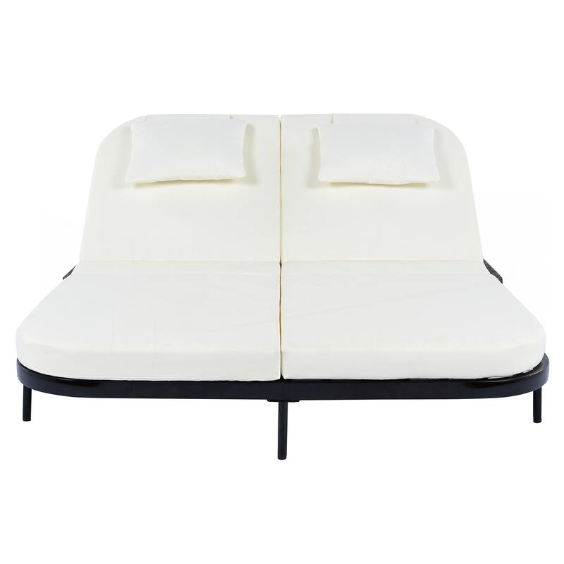 Iron Frame Outdoor Bed Loveseat