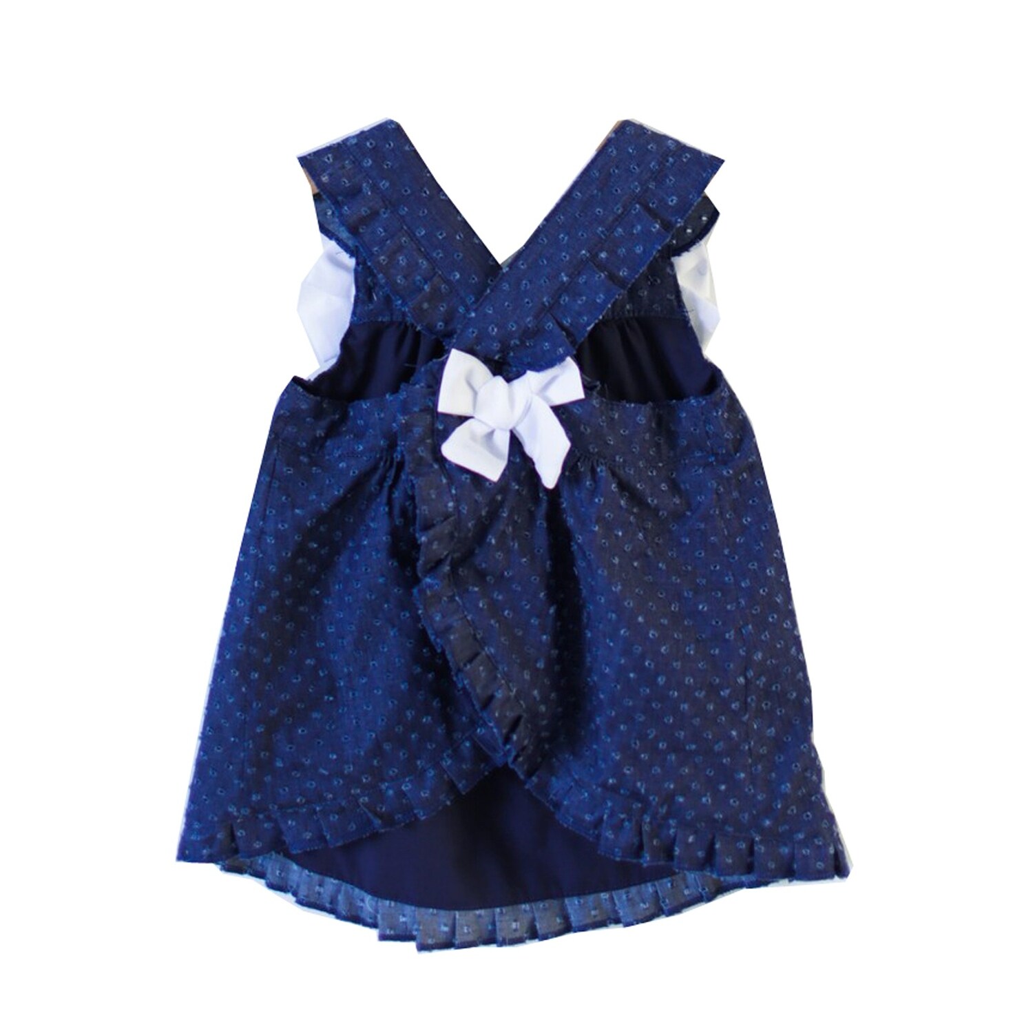 navy blue frock for baby girl