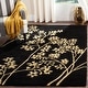 preview thumbnail 2 of 53, SAFAVIEH Handmade Soho Soccorsa Floral Bloom New Zealand Wool Rug 3'6" x 5'6" - Black/Lime