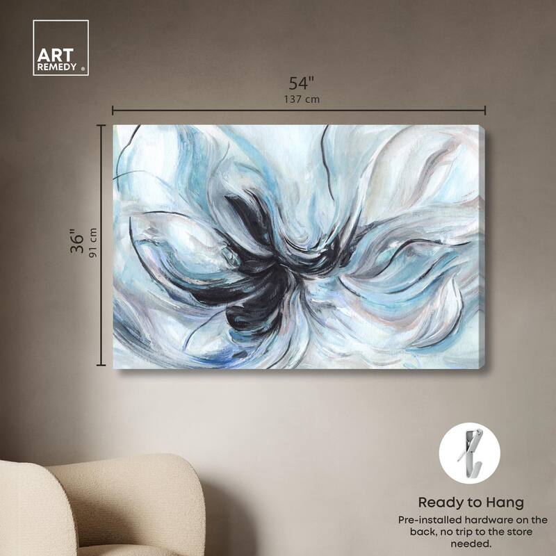 Soft Blues Canvas by Art Remedy, Gallery Wrapped
