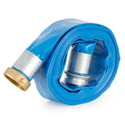 Apache 98138040 2 Inch Diameter 25 Foot Length 70 PSI PVC Lay Flat Hose, Blue - 5.3