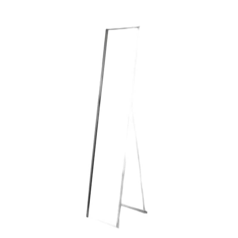 HomeRoots 59" Silver Metal Framed Cheval Standing Mirror - 13.13