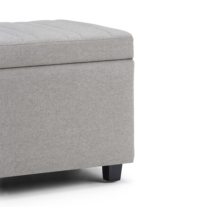 WYNDENHALL Callum 34 inch Wide Contemporary Rectangle Storage Ottoman