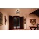 preview thumbnail 2 of 5, Luxury French Country Semi-Flush Ceiling Light, 14.5"H x 15"W, with Shabby Chic Style, Parisian Bronze Finish