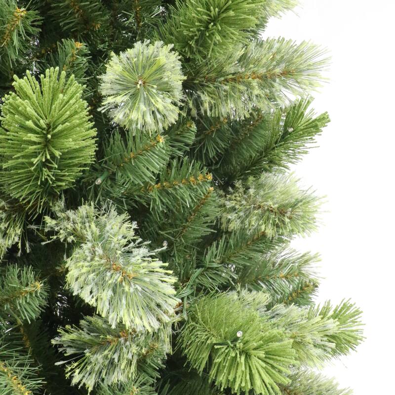 Puleo International 7.5' Pre-Lit Artificial Slim Oklahoma Pine Tree