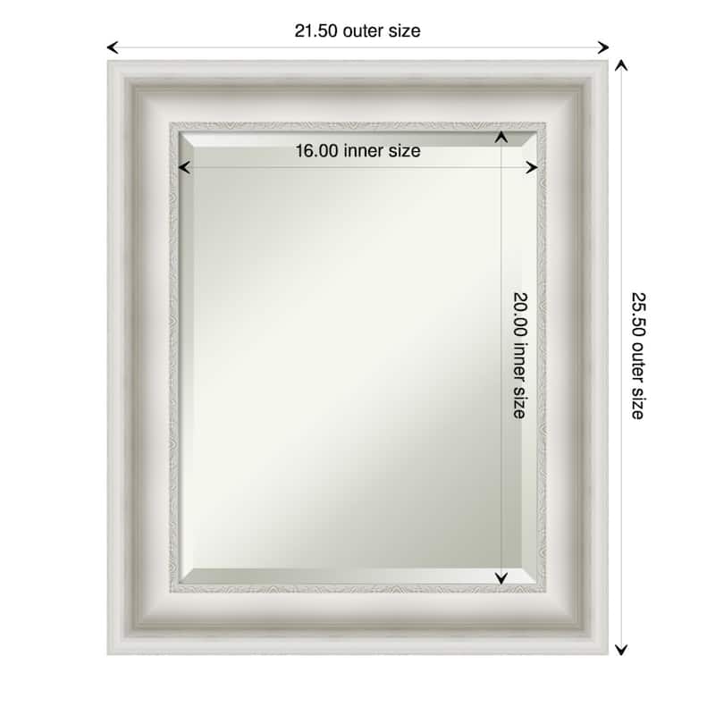 Beveled Wall Mirror - Parlor Black Frame - 21.5 x 25.5-inch - Parlor White