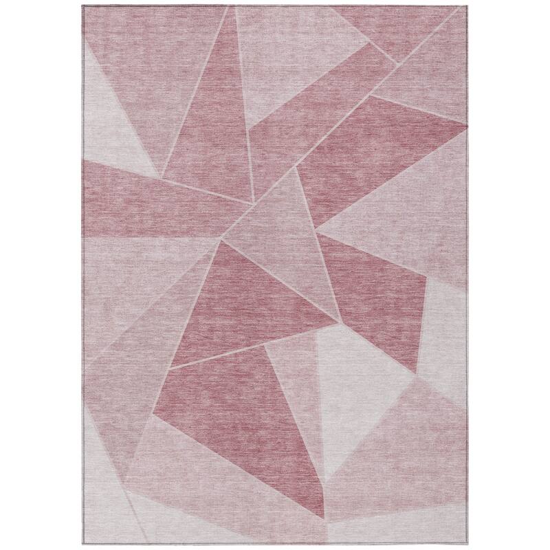 HomeRoots Geometric Transitional Rectangle Outdoor Rug
