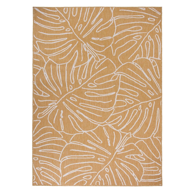 World Rug Gallery Contemporary Tropical Leaves Indoor/Outdoor Area Rug