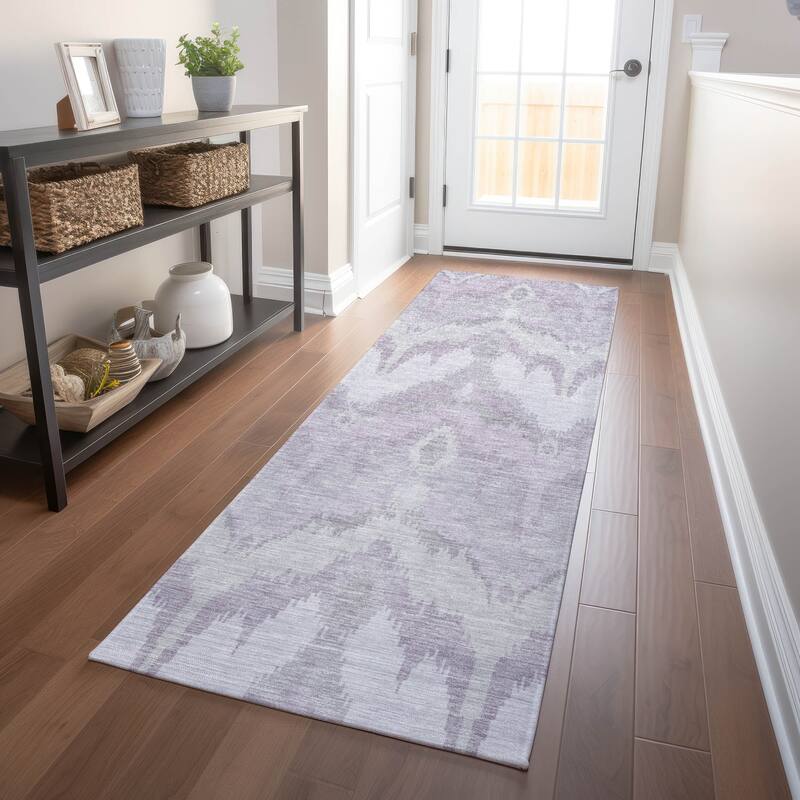 Premium Washable Super Soft Modern Ikat Mayfield Rug - Lavender - 2' 3" x 7' 6" - Runner