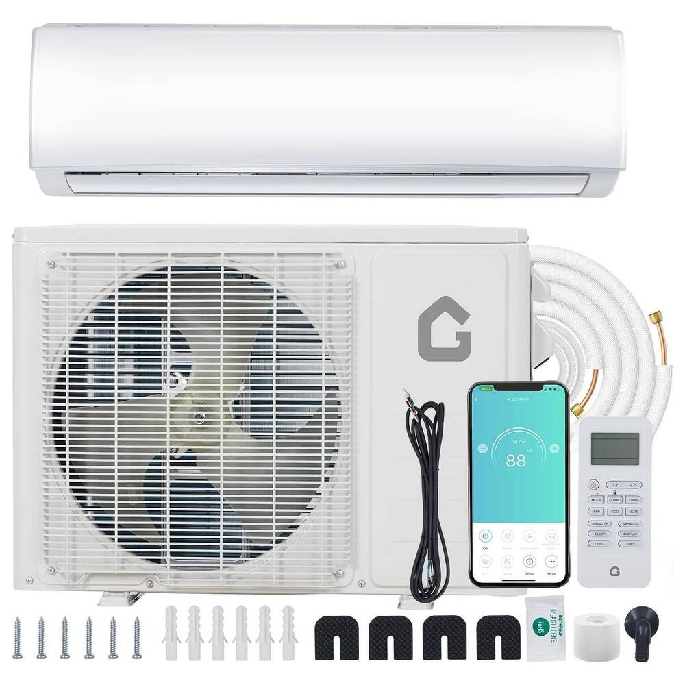 23 SEER2 18,000 BTU Mini Split Wall-Mounted Air Conditioner with Heating, Rooms up to 1250 Sq.Ft. - N/A