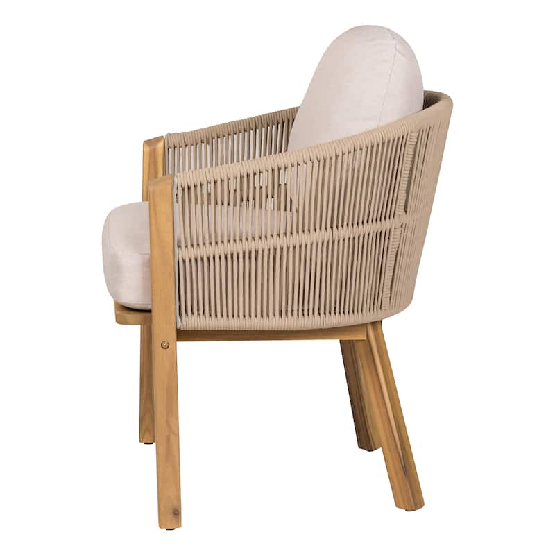 Christopher Knight Home - Eleanor Outdoor Acacia Wood Dining Chair (Set of 2)