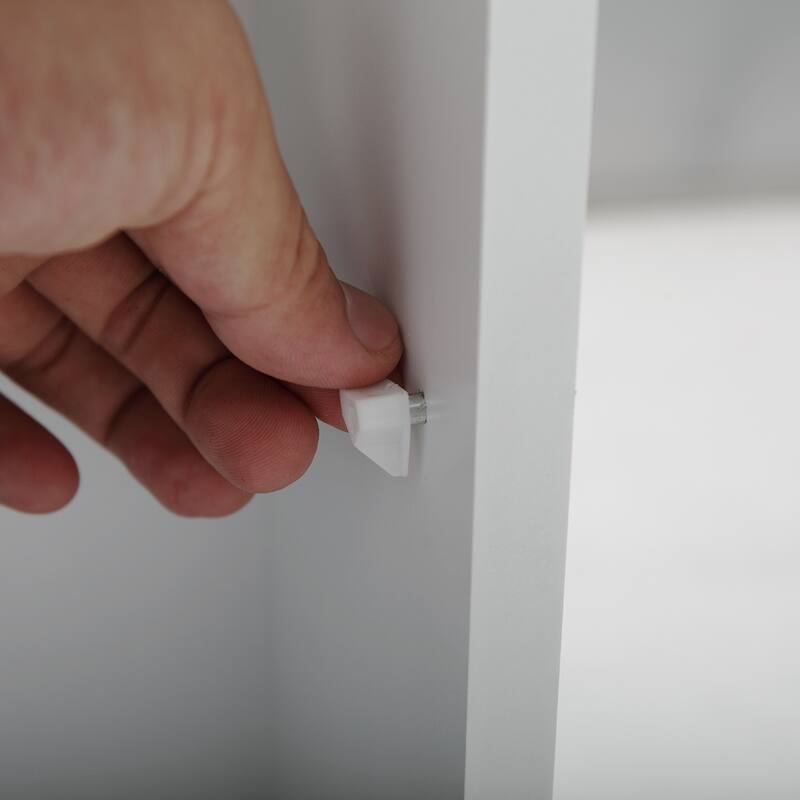 Wall Mounted Single Louvered Door White Medicine On