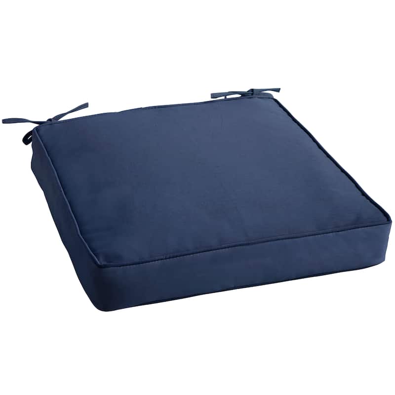 Sunbrella Canvas Navy Indoor/ Outdoor Deep Seating Chair Cushion