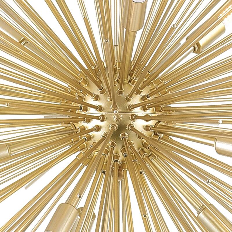 Savannah 9 Light Chandelier With Gold Leaf Finish - Gold Leaf