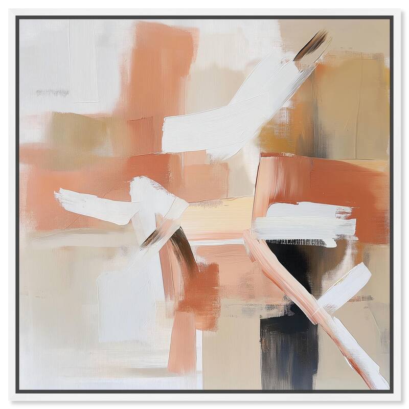 Rose and Rust II Canvas by Art Remedy - 12" x 12" - White