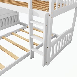 Twin Over Twin Bunk Bed with Two Drawers and Slide - Bed Bath & Beyond ...