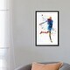 preview thumbnail 11 of 13, iCanvas "Woman Tennis Player 03 In Watercolor" by Paul Rommer Framed