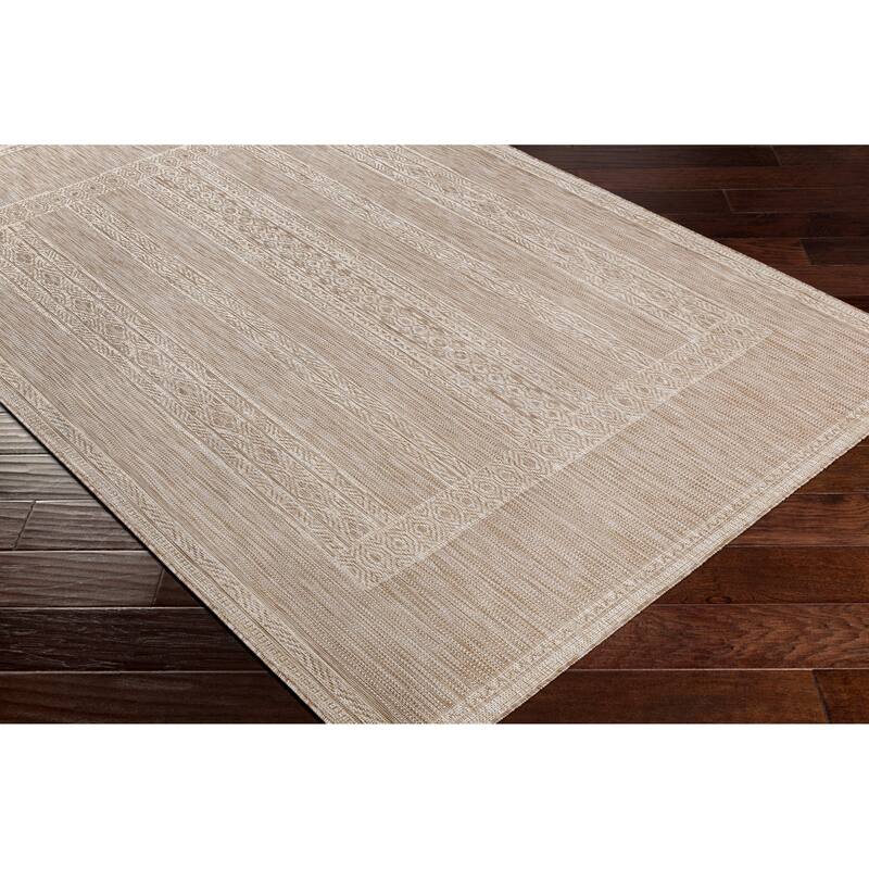 Livabliss Yadgar Subtle Stripes Indoor/ Outdoor Area Rug