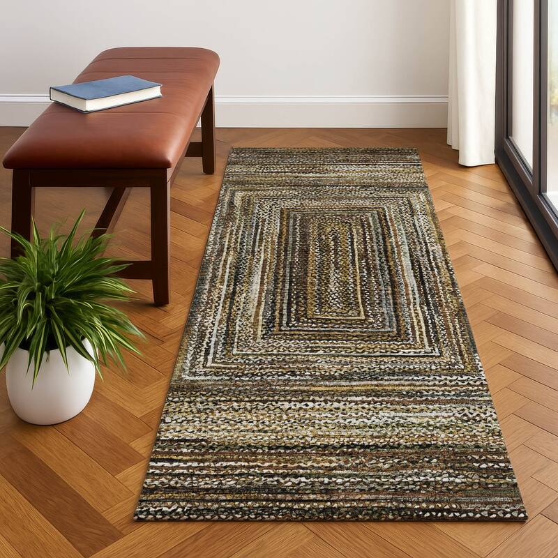 Premium Washable Super Soft Modern Dimensions Mayfield Rug - Brown - 2'3" x 7'6"