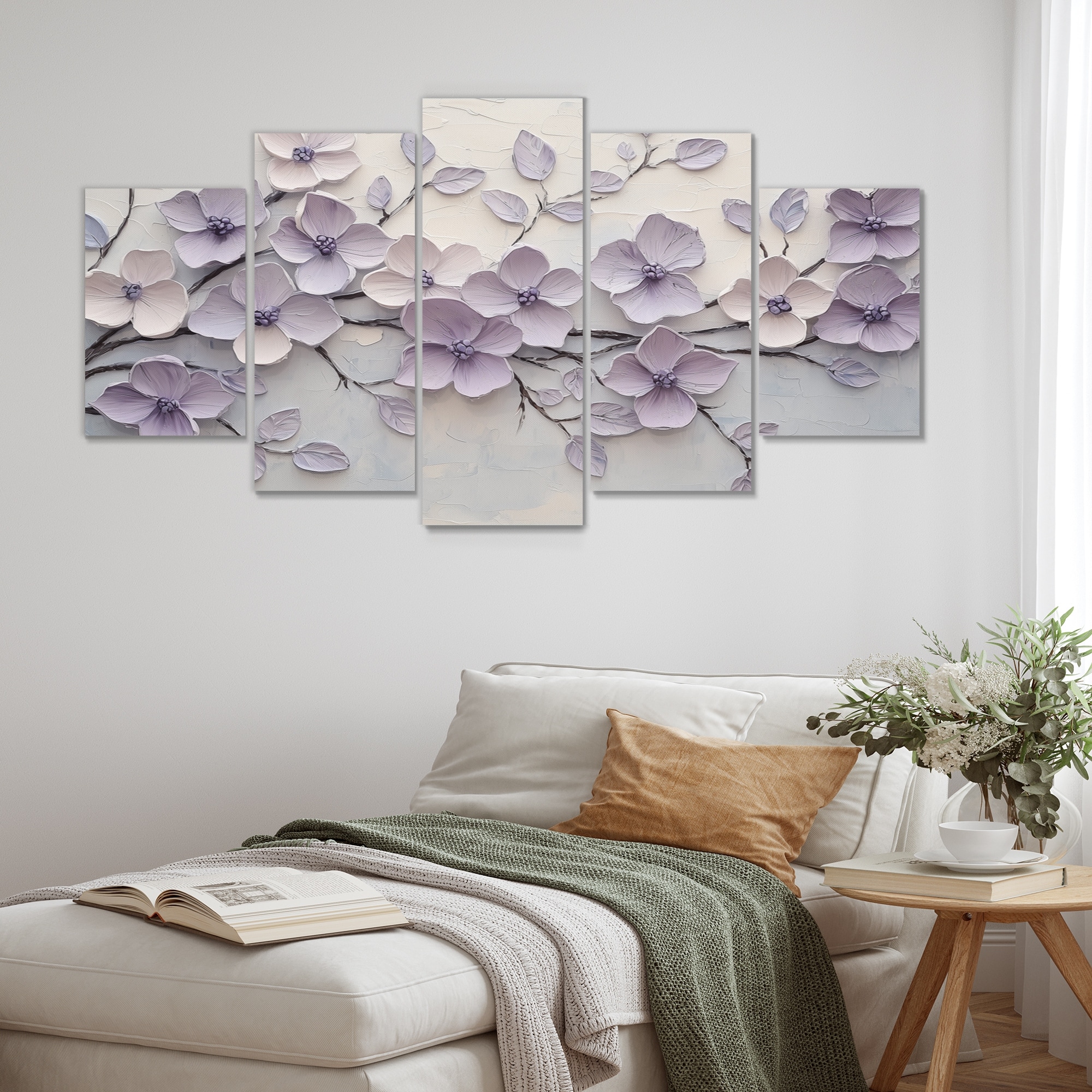 Designart - Purple Blooming Lilac Melody I - Lilacs Canvas Wall