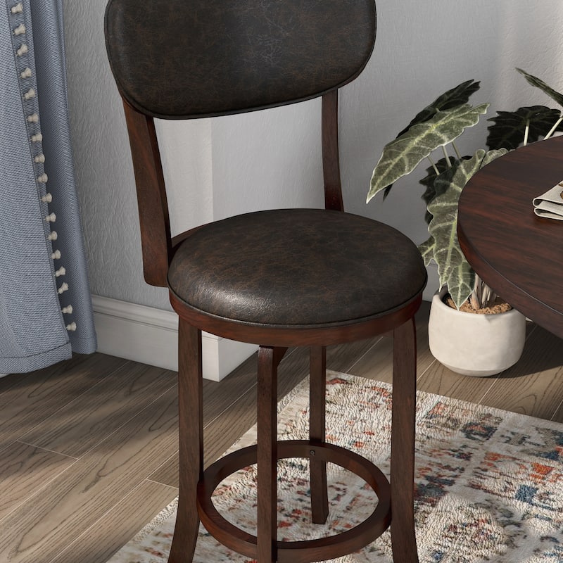Irvi Traditional Rubberwood 3-Piece Barstool Counter Height Dining Set by Furniture of America