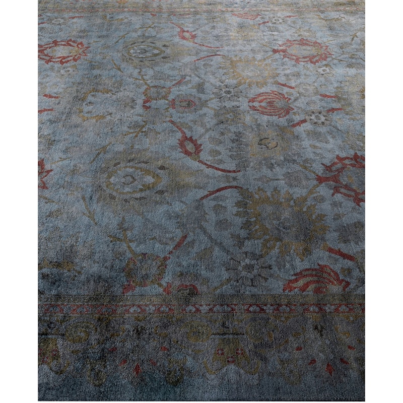 Overdyed One-of-a-Kind Hand-Knotted Area Rug - Gray - 8' 0" x 10' 0"