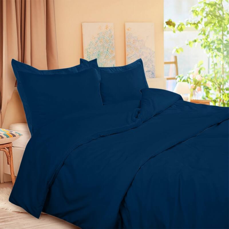 Royale Linens Black Duvet Cover Full Size - Soft Duvet Cover Set - 3 Piece Double Brushed Full Duvet Covers with Zipper Closure