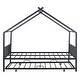 preview thumbnail 24 of 28, Full Size Metal House Bed with Twin Size Trundle