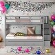 preview thumbnail 32 of 44, Stairway Twin-Over-Twin Bunk Bed with Trundle Grey