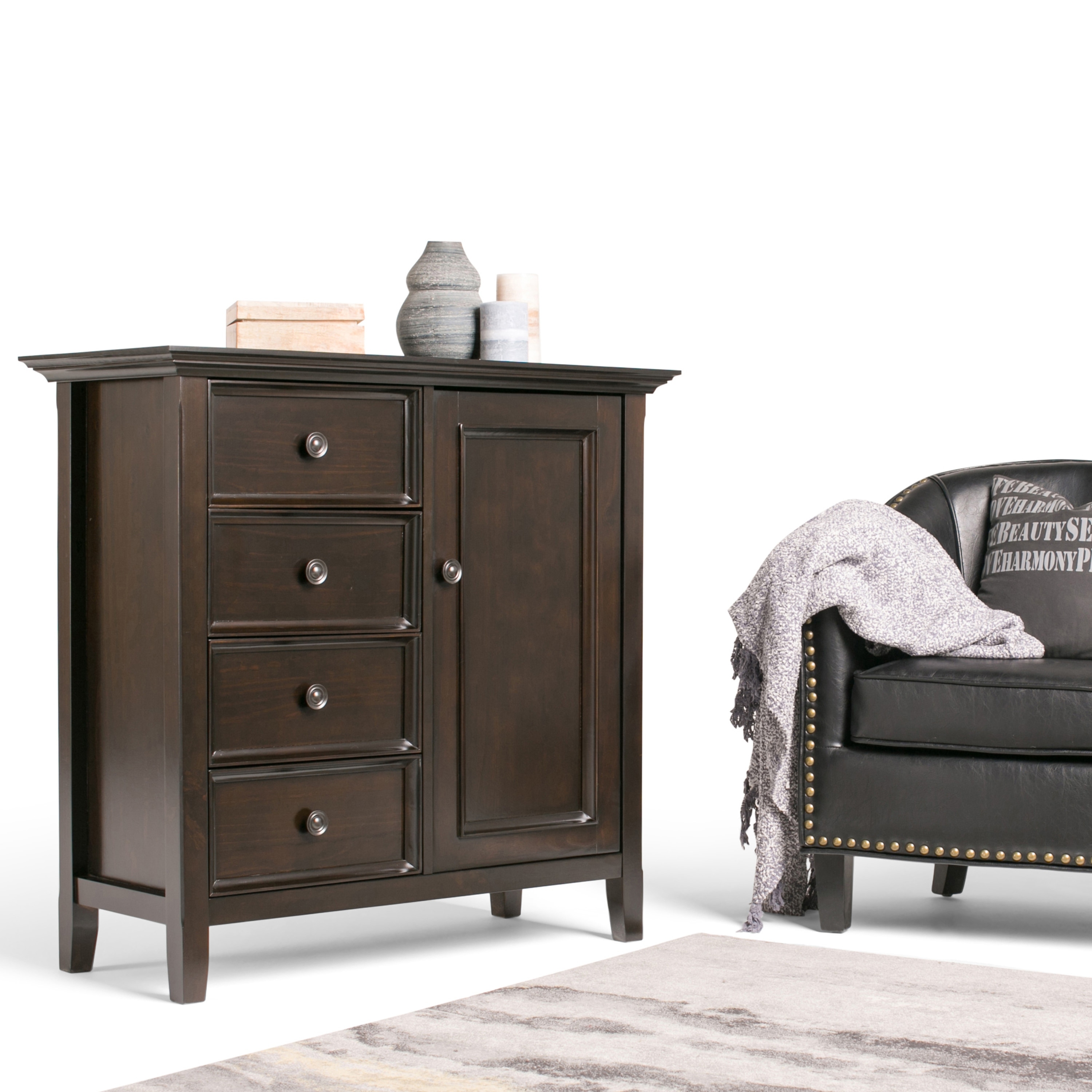 Wyndenhall halifax solid wood 48 inch wide transitional entryway storage bench discount