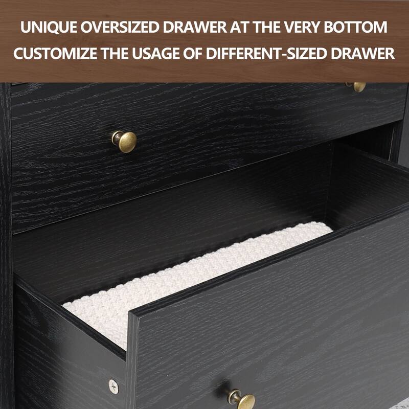 VEIKOUS 5-Drawer Chest of Drawers Bedroom Dresser with Large Drawer