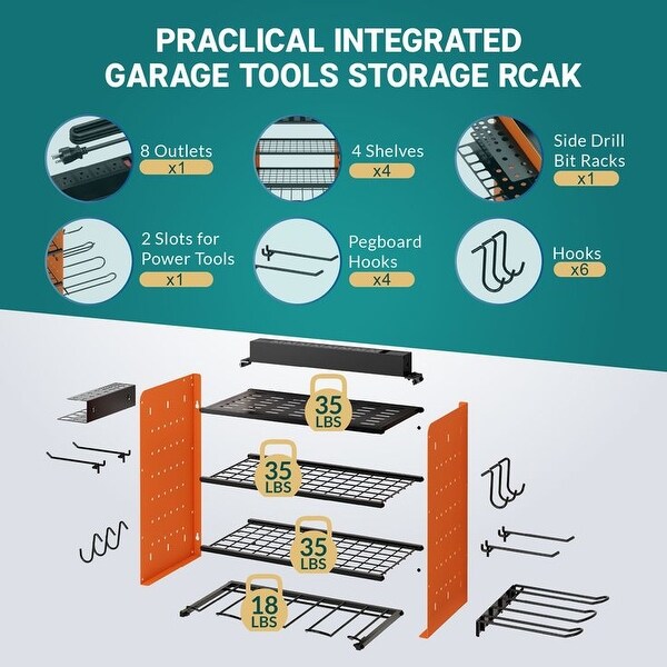Sttoraboks Modular Power Tool Organizer, Wall Mount Garage 4 Drill