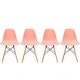 preview thumbnail 20 of 25, Mid-century Modern Molded Dining Chairs (Set of 4) Coral Pink